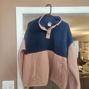 The North Face Blue and Orange Fleece Jacket